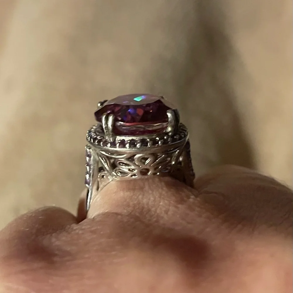 ***GENUINE ORIENTAL RUBY -HUGE STATEMENT RING-SIZE 7*** - Picture 11 of 16